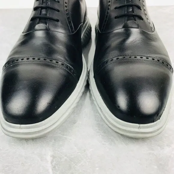 ECCO ST.1 Hybrid Lite Luxe Tie Oxford Mens‎ Size 11 Shoes Black Leather Cap toe