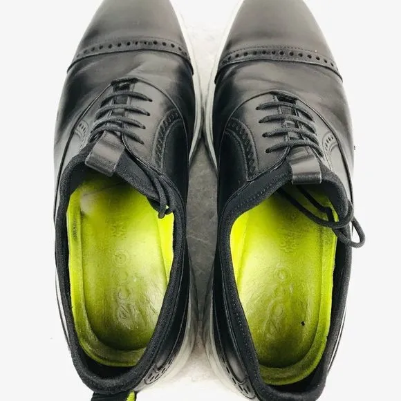ECCO ST.1 Hybrid Lite Luxe Tie Oxford Mens‎ Size 11 Shoes Black Leather Cap toe