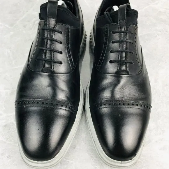 ECCO ST.1 Hybrid Lite Luxe Tie Oxford Mens‎ Size 11 Shoes Black Leather Cap toe