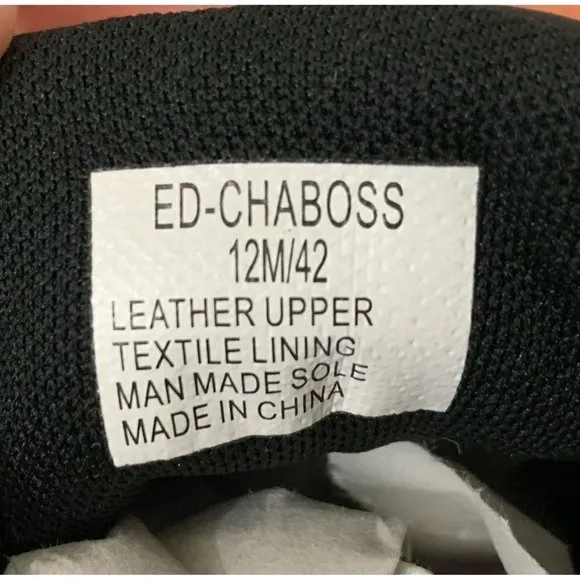 ED Ellen DeGeneres Womens Shoes Leather Chaboss Animal Sneaker Black Gold Sz 12