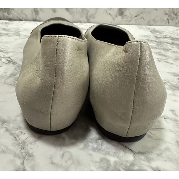 Eileen Fisher Cap Toe Gray Leather Shoes Womens 8.5