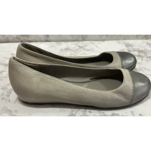 Eileen Fisher Cap Toe Gray Leather Shoes Womens 8.5