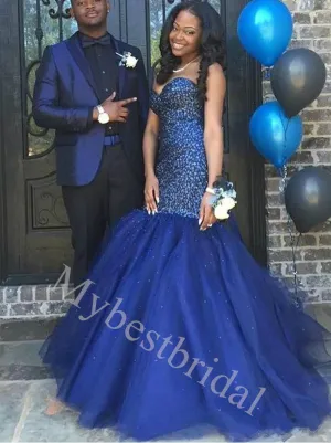 Elegant Sweetheart Sleeveless Mermaid Prom Dresses,PDS0991