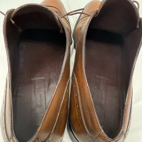Ermenegildo Zegna Leather Cap-toe Derby Shoes