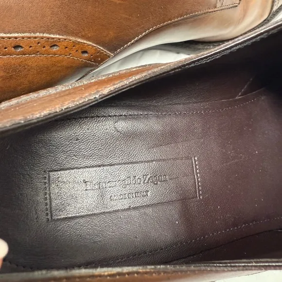 Ermenegildo Zegna Leather Cap-toe Derby Shoes