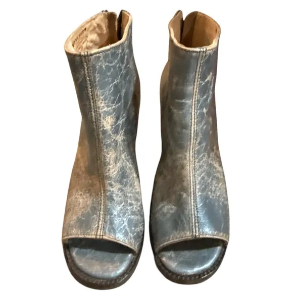 EUC - Bed Stu Onset Peep Toe Booties - Size 6
