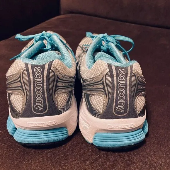 Excellent Saucony Womens Running Shoes Ride 6 Light Grey Silver Light Blue 8 US