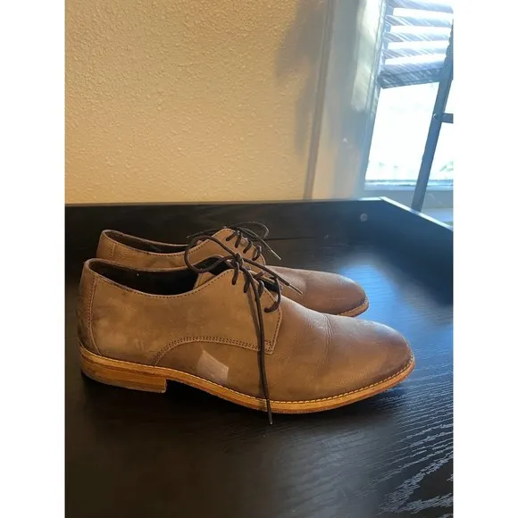 Fabio De Luca Leather Distressed Toe Lace Up Shoes Mens Size 9.5