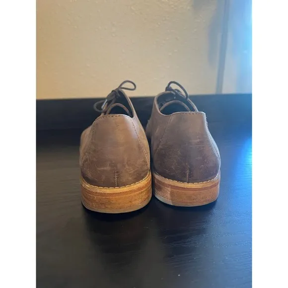 Fabio De Luca Leather Distressed Toe Lace Up Shoes Mens Size 9.5