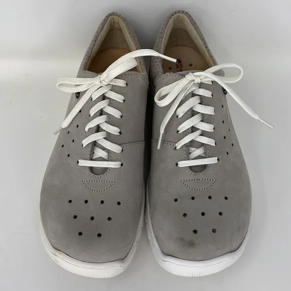 Finn Comfort Shoes NWOT Gray Sneaker Lace Up Size EU 35 US 5