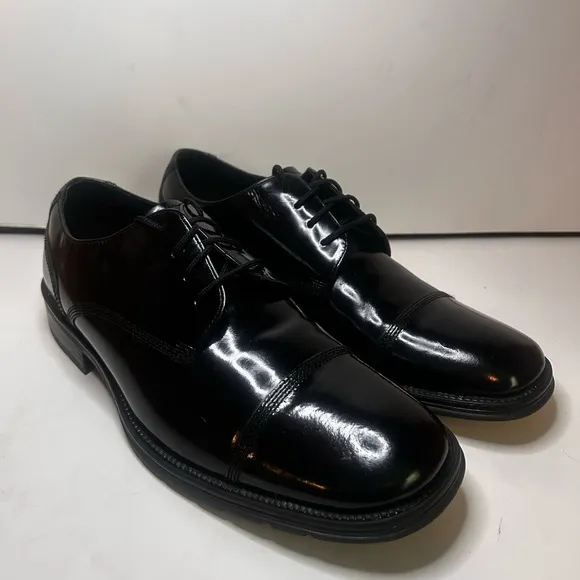 Florsheim Lexington Black Cap Toe Leather Shoes 10.5D