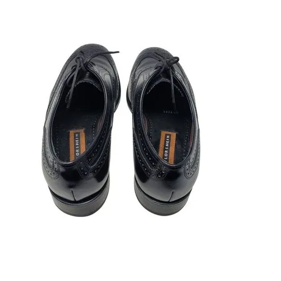 Florsheim Lexington Wingtip Oxford Shoes Size 9 Black Leather Dress Shoes Career