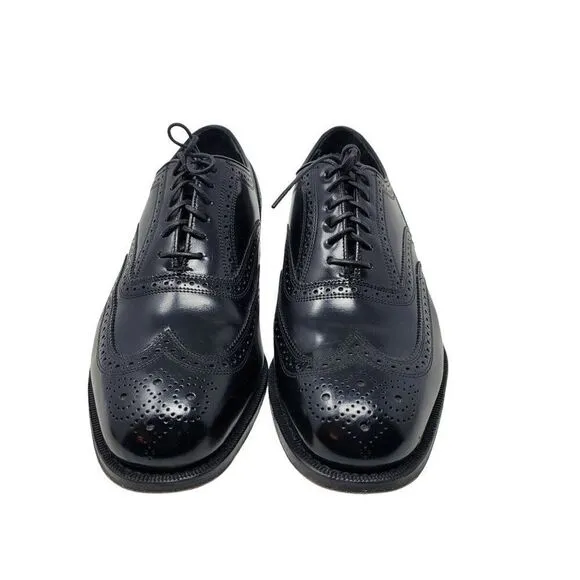 Florsheim Lexington Wingtip Oxford Shoes Size 9 Black Leather Dress Shoes Career