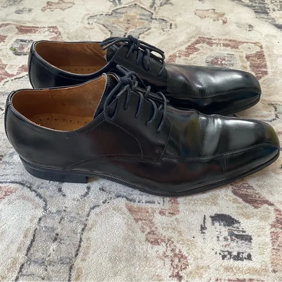 Florsheim Mens Dress Shoes Black leather Prom Formal work Professional Wedding