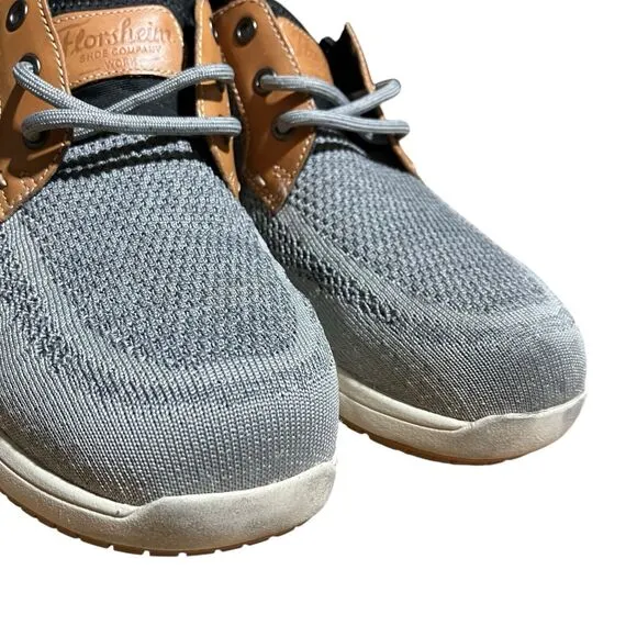 Florsheim Shoes Mens 7.5 D Grey Conway Work Comp Toe Oxford Lace Up Knit EH SR