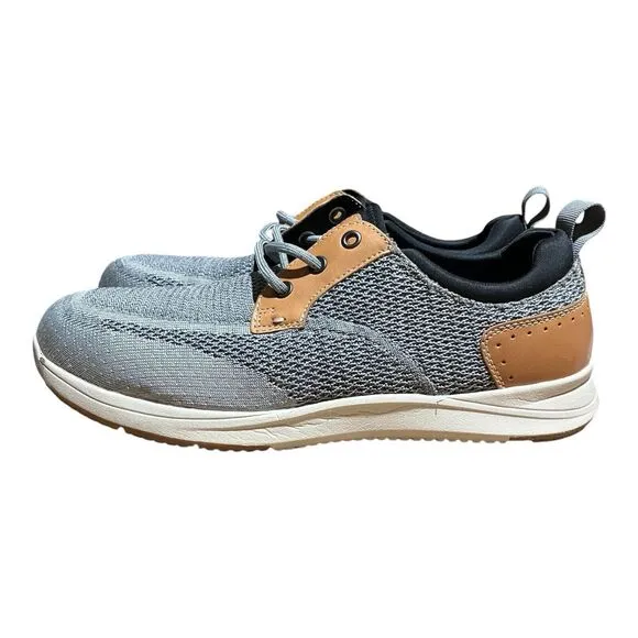 Florsheim Shoes Mens 7.5 D Grey Conway Work Comp Toe Oxford Lace Up Knit EH SR