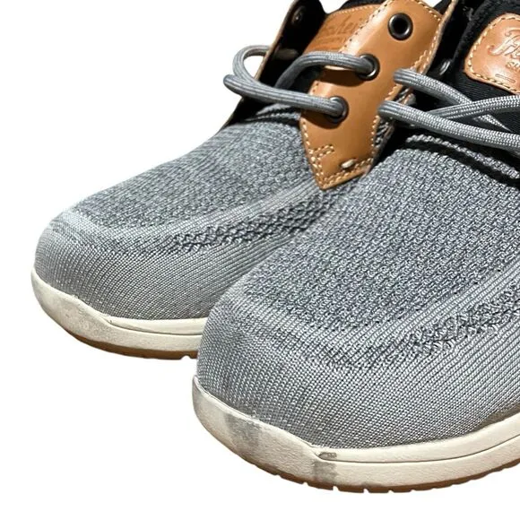 Florsheim Shoes Mens 7.5 D Grey Conway Work Comp Toe Oxford Lace Up Knit EH SR