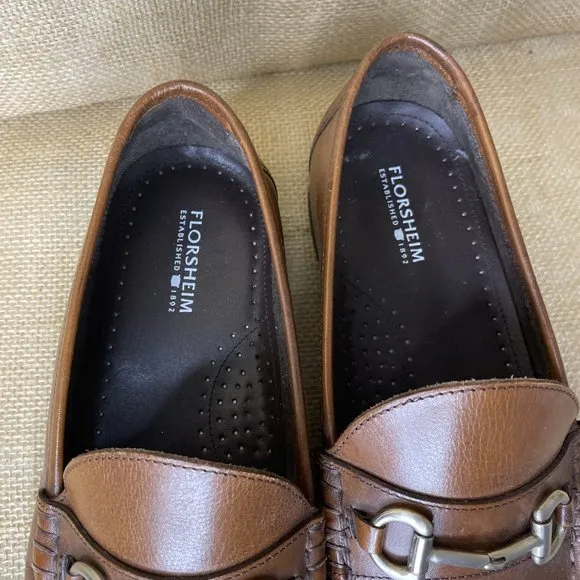 FLORSHEIM Tuscany Moc Toe Bit Loafers Brown  Extra Light Mens Size 11