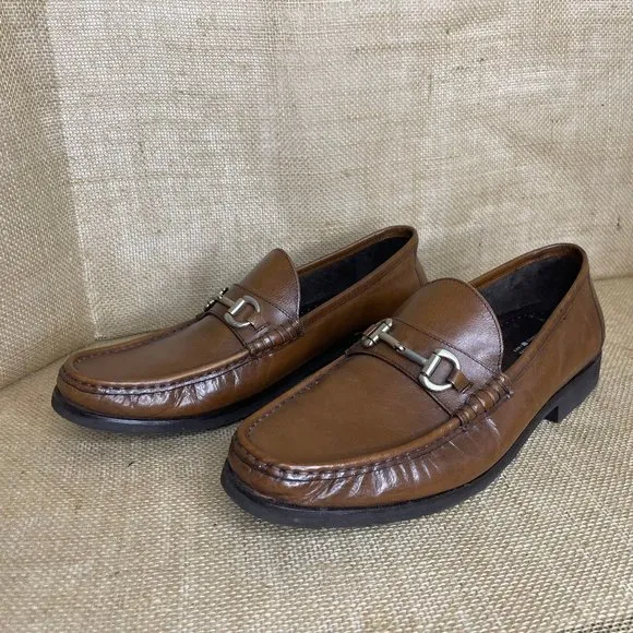 FLORSHEIM Tuscany Moc Toe Bit Loafers Brown  Extra Light Mens Size 11