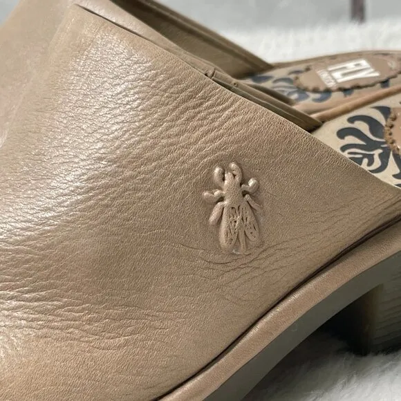 Fly London Women's Janeda Tan Open Toe Mules Slip On Shoes Size 42