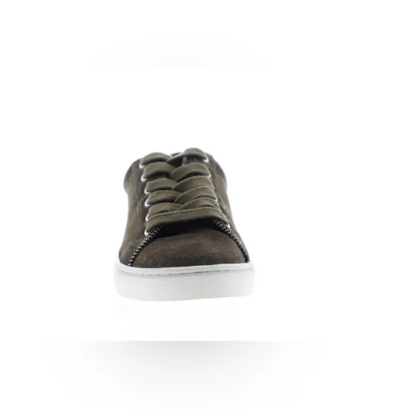 Frye &amp; Co. Sindy Moto Low Womens 6 Green Suede Lifestyle Sneakers Shoes