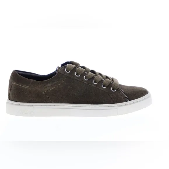Frye &amp; Co. Sindy Moto Low Womens 6 Green Suede Lifestyle Sneakers Shoes