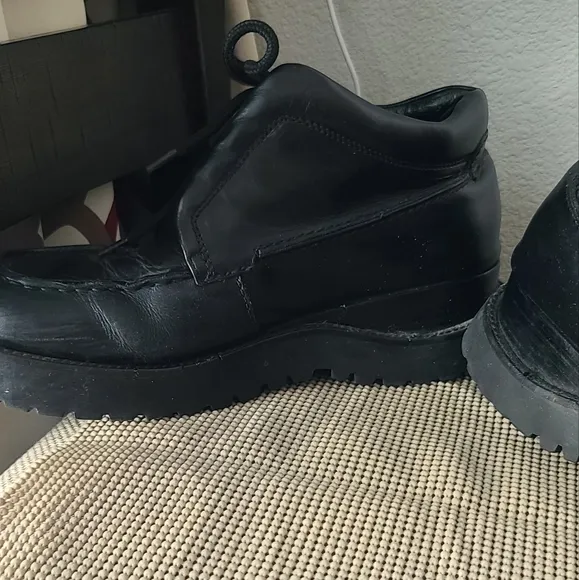 Frye Black Leather Work Boots