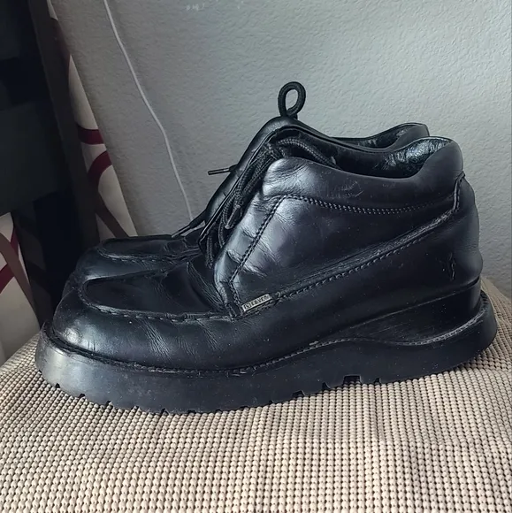 Frye Black Leather Work Boots