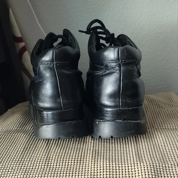 Frye Black Leather Work Boots