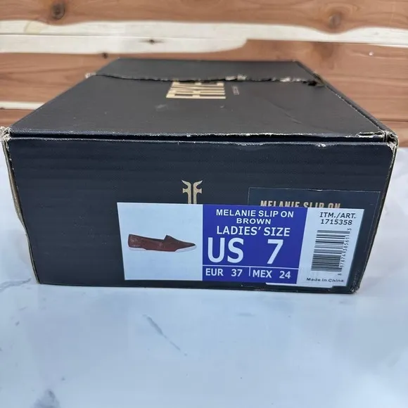 FRYE Melanie Women's Tan Leather Slip On Sneaker Flats Spring Shoes Size 7