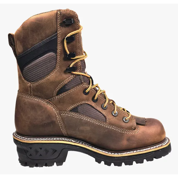 Georgia Boot LTX Men's Size 8.5W Brown Logger Waterproof 9&quot; Work Boots GB00616