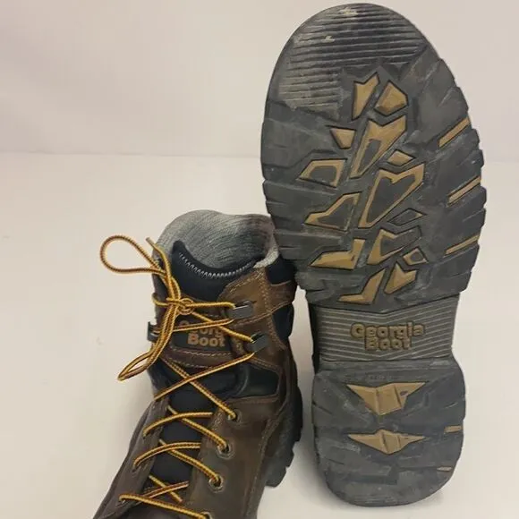 Georgia Boot Size: 13M Mens Black and Brown Waterproof Work Boots B95