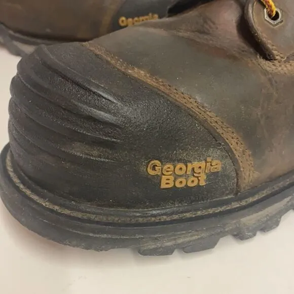 Georgia Boot Size: 13M Mens Black and Brown Waterproof Work Boots B95