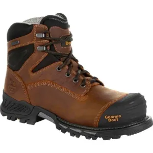 Georgia Boot Size: 13M Mens Black and Brown Waterproof Work Boots B95