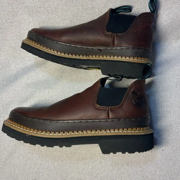 Georgia Giant Men's Romeo Steel-Toe Work Shoes.  Slip-On Shoes. Size 7,5W