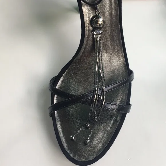 Giorgio Armani Black Strappy Heels