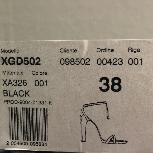 Giorgio Armani Black Strappy Heels
