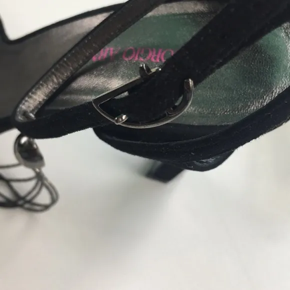 Giorgio Armani Black Strappy Heels