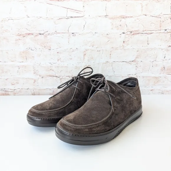 Giorgio Armani Brown Oxfords Premium Suede Elegance Men's Boots