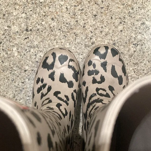Girls 3 Hunter Cheetah / Animal Print Rainboots