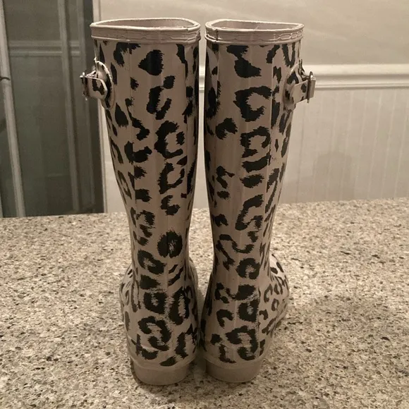 Girls 3 Hunter Cheetah / Animal Print Rainboots