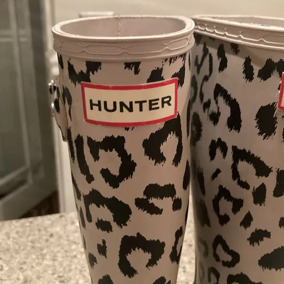 Girls 3 Hunter Cheetah / Animal Print Rainboots