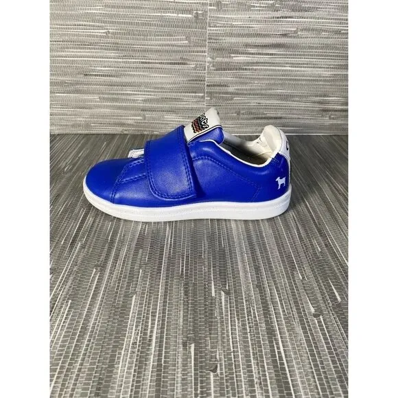 Goats‎ Boy's Combo 573 Sneakers Shoes Blue Leather Hook &amp; Loop 12.5 New