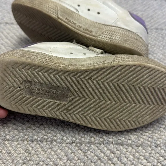 Golden Goose Kids Sneakers - Cream and Purple Size 26