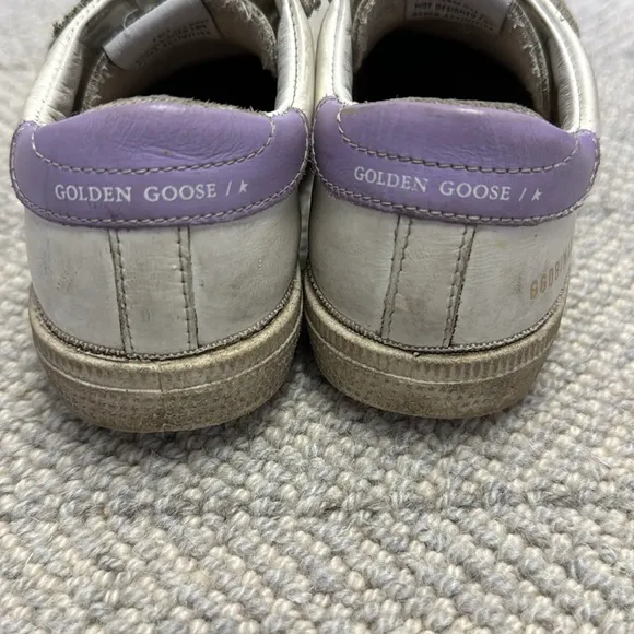 Golden Goose Kids Sneakers - Cream and Purple Size 26