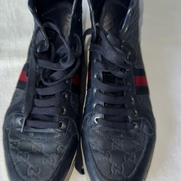 Gucci Men's Black High-Top Sneakers