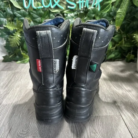 HAIX Airpower XR1 Pro Mens Firefighter EMS Boots US Sz 8 M Safety Toe Zippers