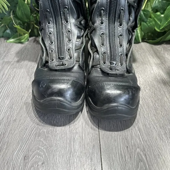 HAIX Airpower XR1 Pro Mens Firefighter EMS Boots US Sz 8 M Safety Toe Zippers