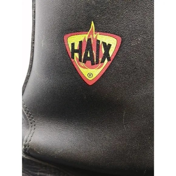Haix Boots Mens Black 12 Special Fighter US Shoe Safety Toe Firefighter 504004