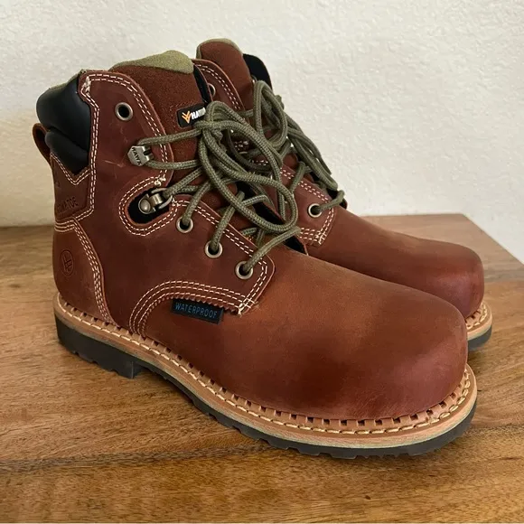 Hawx Men's BHXWCWRPW119 Crew Chief Safety Waterproof Comp Toe Work Boots Size 7B